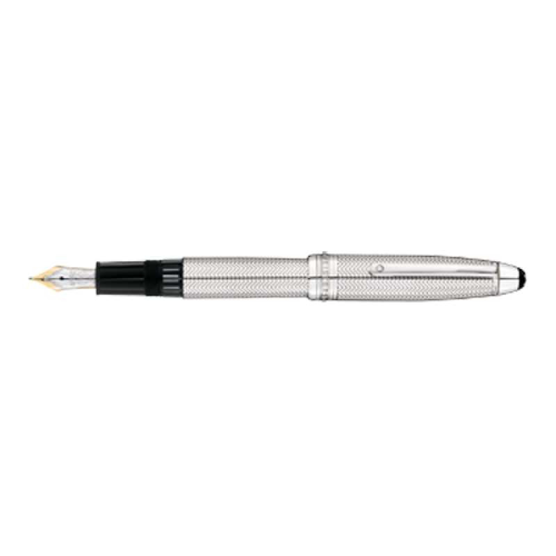 Montblanc Meisterstuck Solitaire Silver Barley Fountain Pen